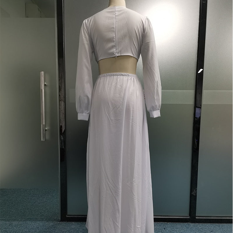 Ellafads Woman Dress High Waist V-neck Women's Dress Pleated Solid Color Ruffled Dress Dresses For Women